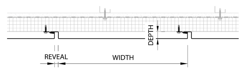 Visionline Concealed Fastened Metal Wall Panel Horizontal Drawing