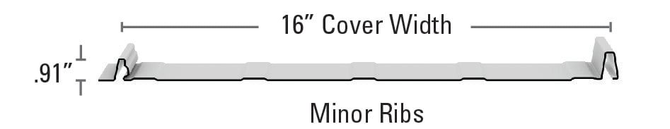 Meridian 16" Minor Rib Panel Profile