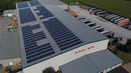 Manufacturing Facility Roof Recover with Solar Panels