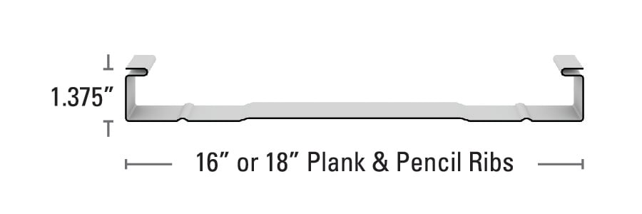 138T Plank & Pencil Ribs 
