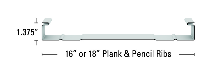 138T Plank & Pencil Ribs 